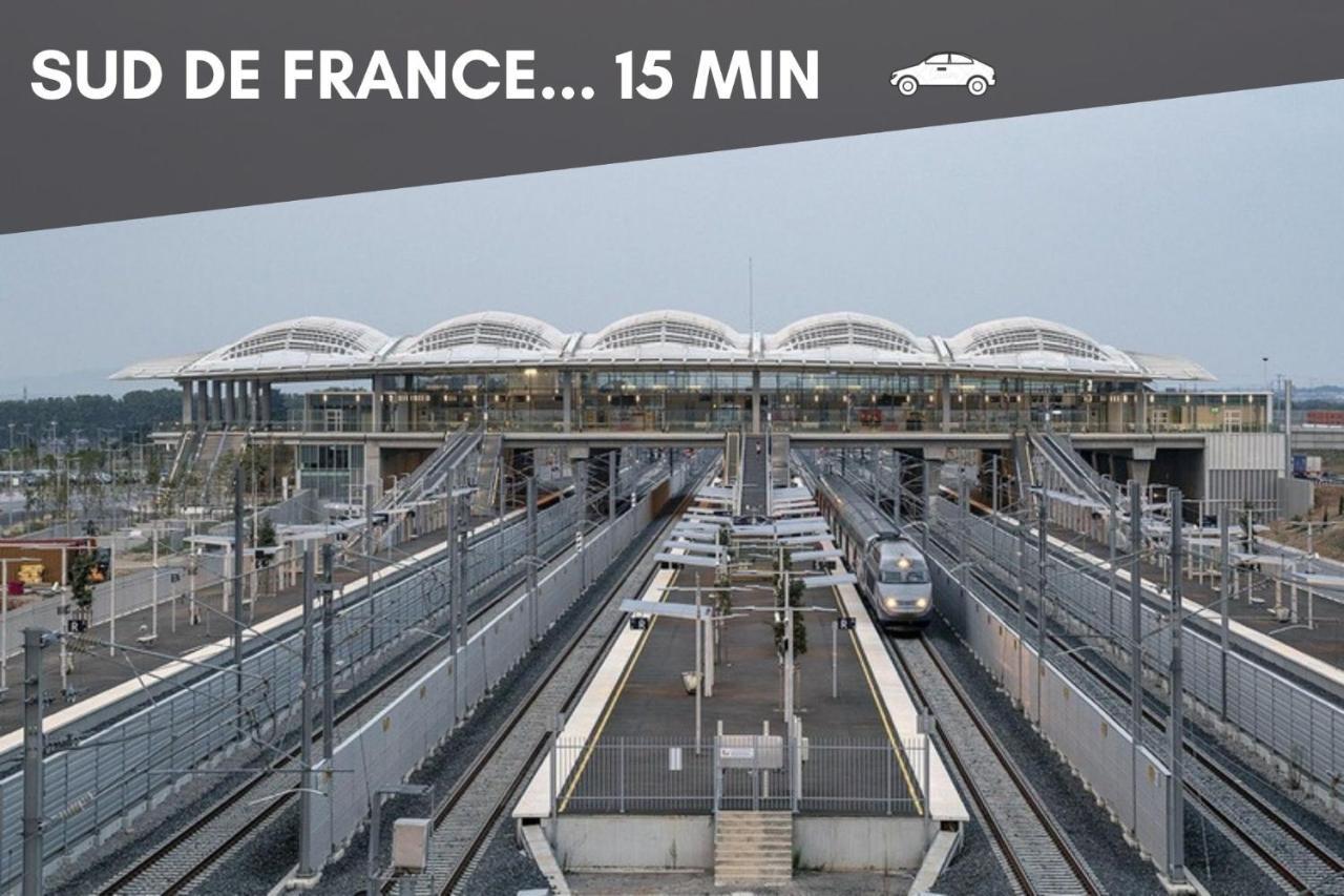Apartamento Nouveau - Jungle Montpeul - Clim - Wifi Fibre - Netflix - 5' Du Centre Et Gare - Parking - Loggia - 15' Des Plages