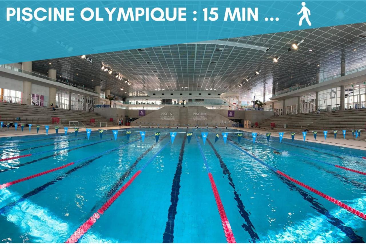 Apartamento Nouveau - Jungle Montpeul - Clim - Wifi Fibre - Netflix - 5' Du Centre Et Gare - Parking - Loggia - 15' Des Plages *